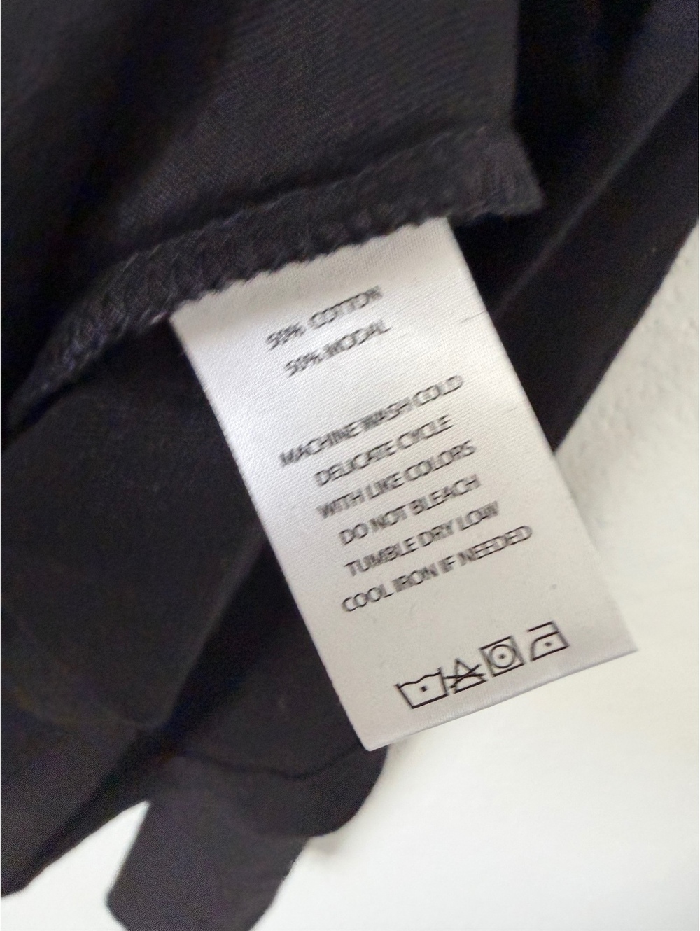 Lilla P NWT Long Sleeve Mock Neck Black Stretch Blouse Women's Size L - Picture 7 of 7